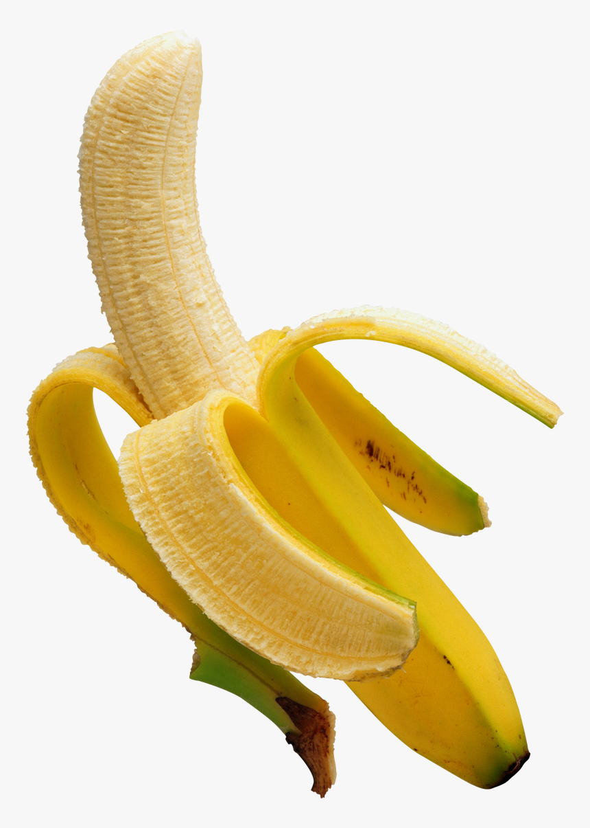 Ripe On A Transparent - Peeled Banana No Background, HD Png Download, Free Download
