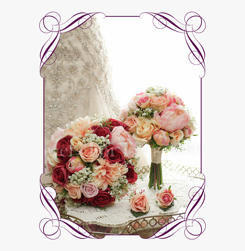 Jenny Package Ii Gorgeous Artificial Bridal Bouquets - Flower Bouquet, HD Png Download, Free Download