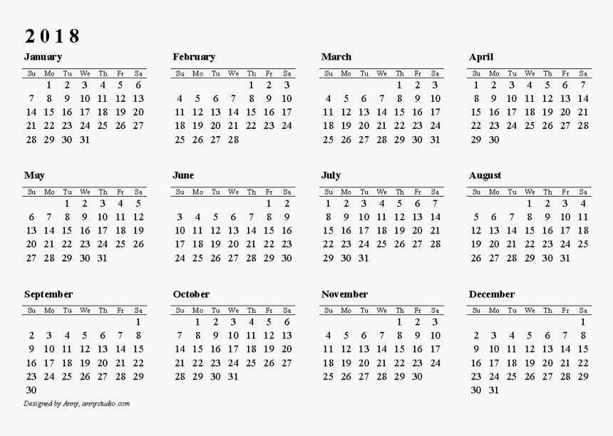 Transparent Calendar Clipart Black And White - Calendar 2017 To Print, HD Png Download, Free Download