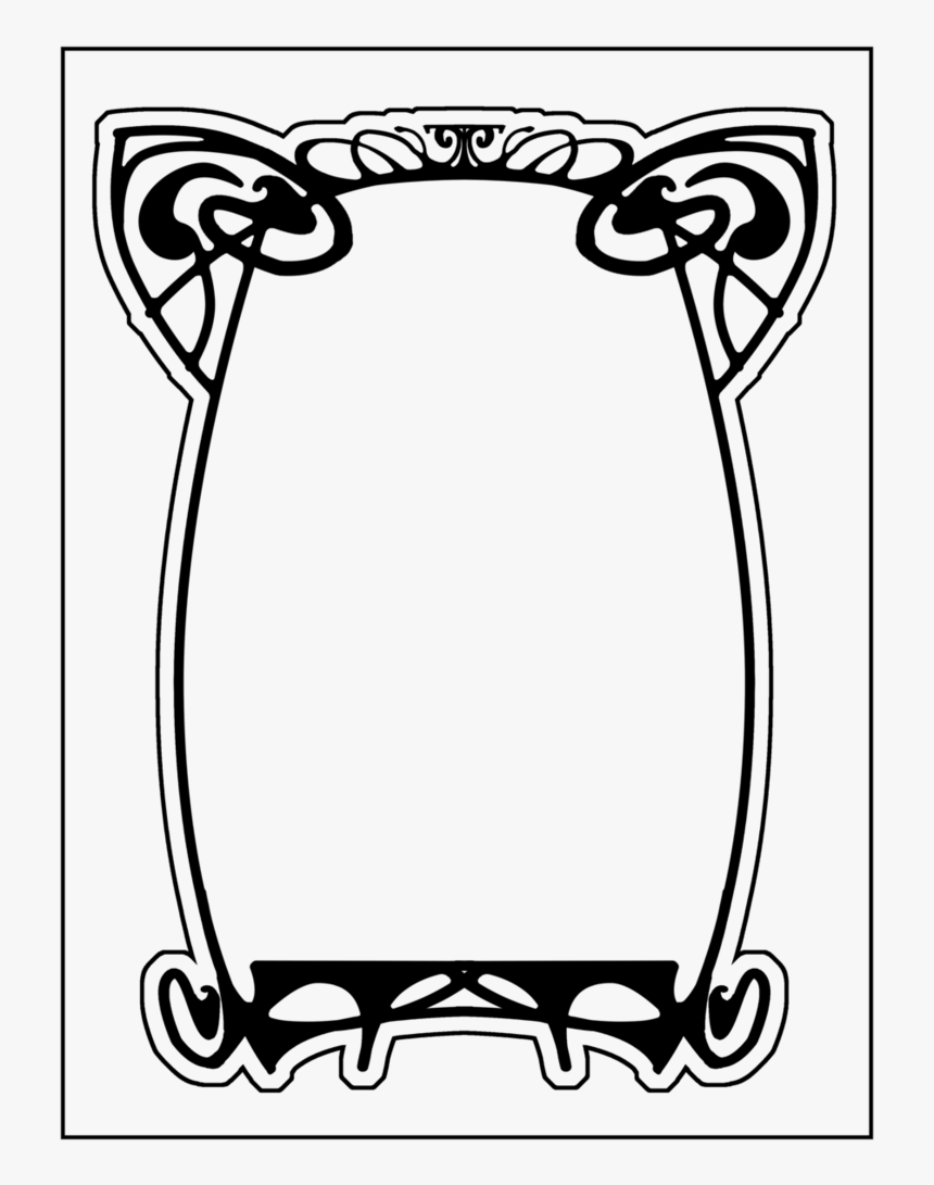 Art Nouveau Frame Vector Png , Png Download - Art Nouveau Frame Svg, Transparent Png, Free Download