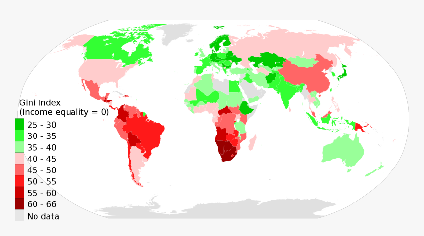 Resource Justice Wikipedia Factors - Gini Coefficient World Map, HD Png Download, Free Download