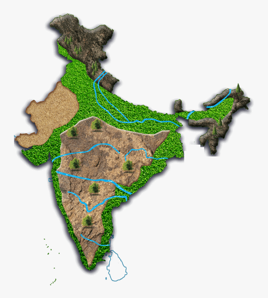 Transparent Crossed Golf Clubs Png - Physical Divisions Of India, Png Download, Free Download