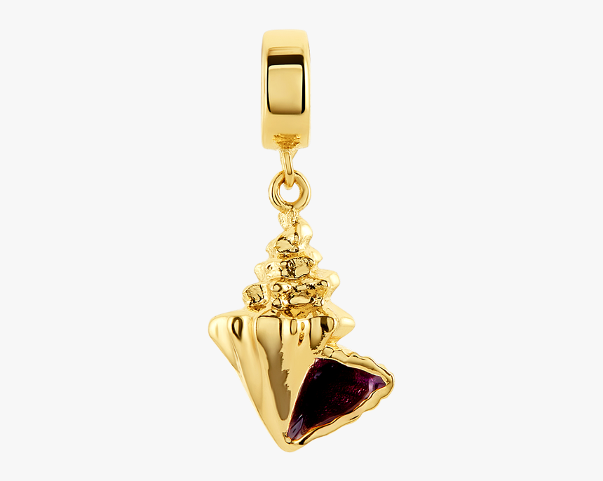 Gold Conch Shell Charm For Use On Dbw Interchangeable - Locket, HD Png Download, Free Download