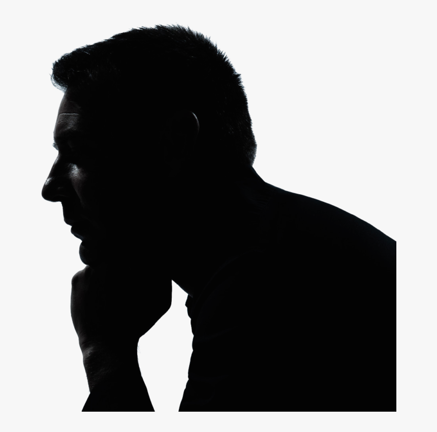 The Thinker Silhouette Stock Photography Clip Art Image - Shadow Of Someone Thinking, HD Png Download, Free Download