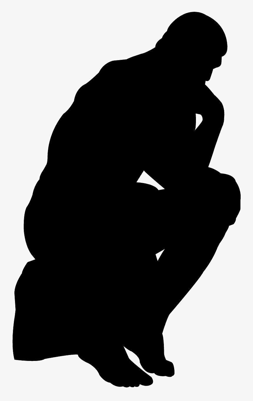 Thinking Man Silhouette Png, Transparent Png, Free Download