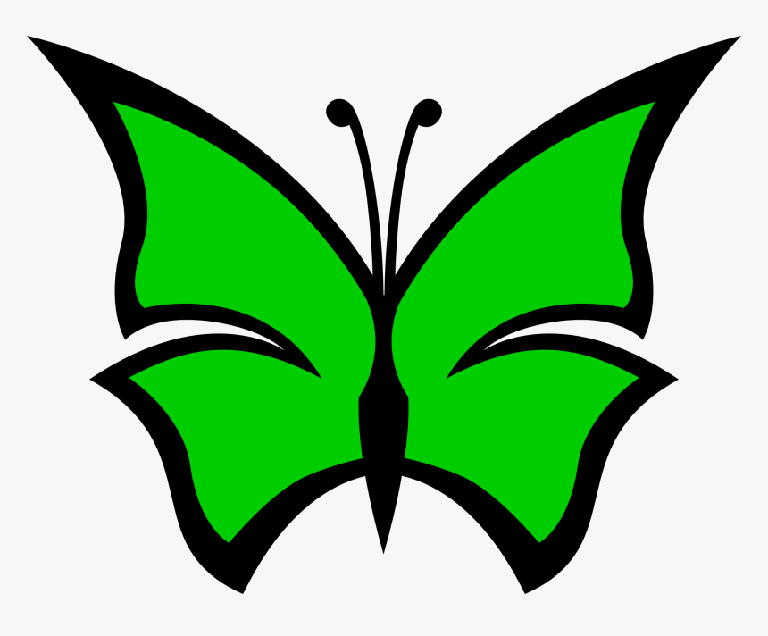 Green Cliparts Colour - Red Butterfly Png Clipart, Transparent Png, Free Download