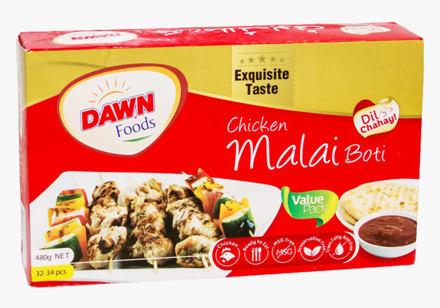 Dawn Chicken Malai Boti 32-34 Pcs Pack 480 Gm - Dawn Chicken Malai Boti, HD Png Download, Free Download