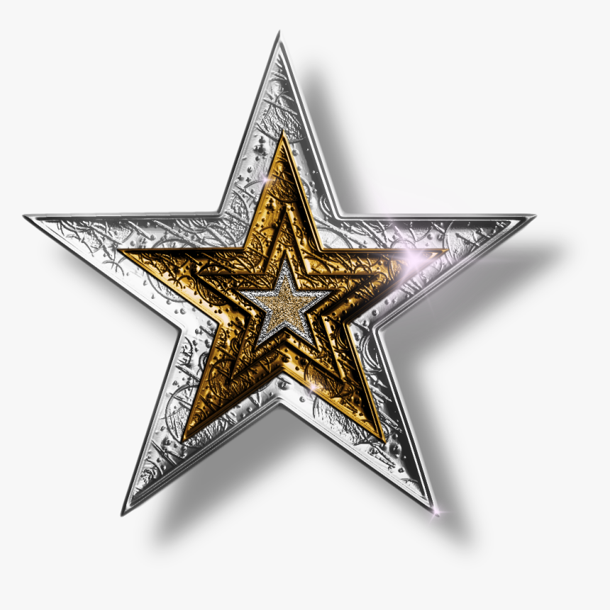 Dallas Cowboys Star Png - Silver And Gold Stars, Transparent Png, Free Download