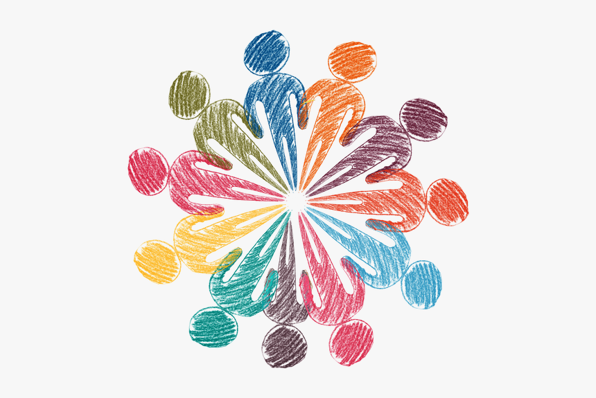 Crayon Drawing Of Schematic Human Figures In A Circle - Unity In Diversity Png, Transparent Png, Free Download