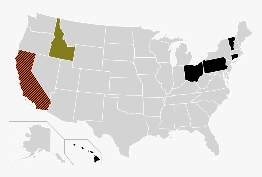 Home States Of Peace And Freedom Party Presidential - United States Of America Map 4 - Colorful Usa, HD Png Download, Free Download