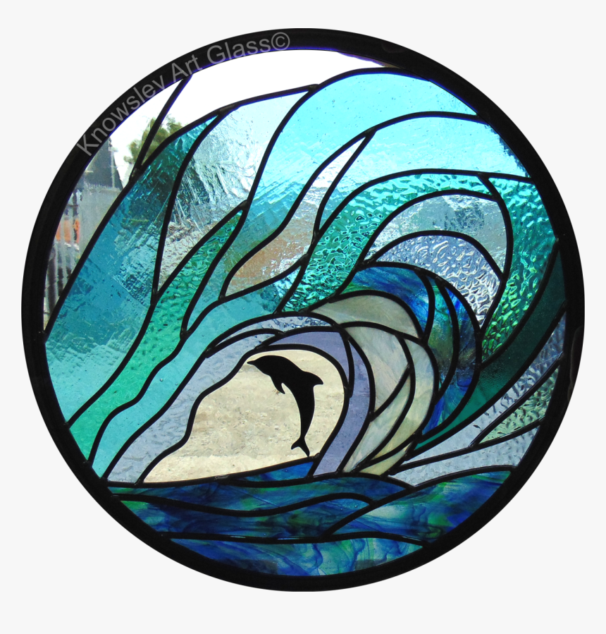 Transparent Water On Glass Png - Dolphin Stained Glass Pattern Ideas, Png Download, Free Download