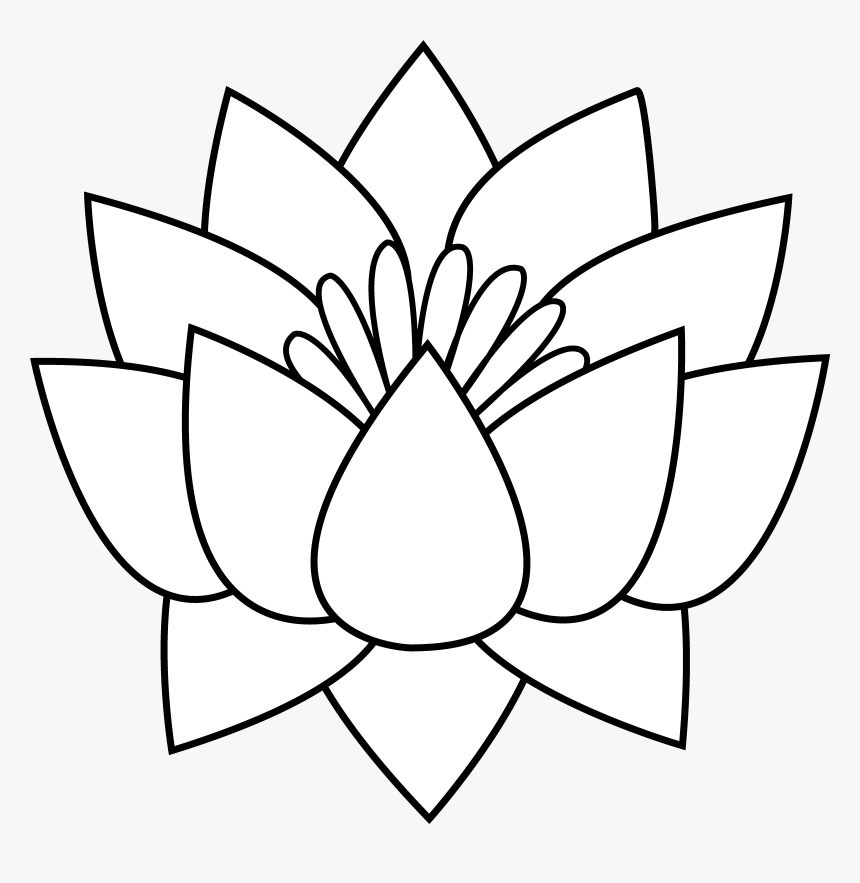 Lotus Flower Clipart - White Lotus Flower Art, HD Png Download, Free Download