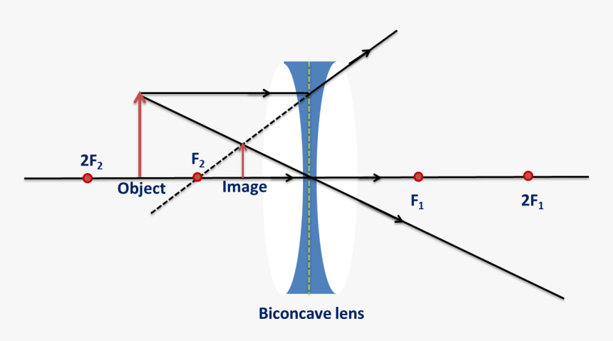 Image Formation In Biconcave Lens - Formation By Concave Lens, HD Png Download, Free Download