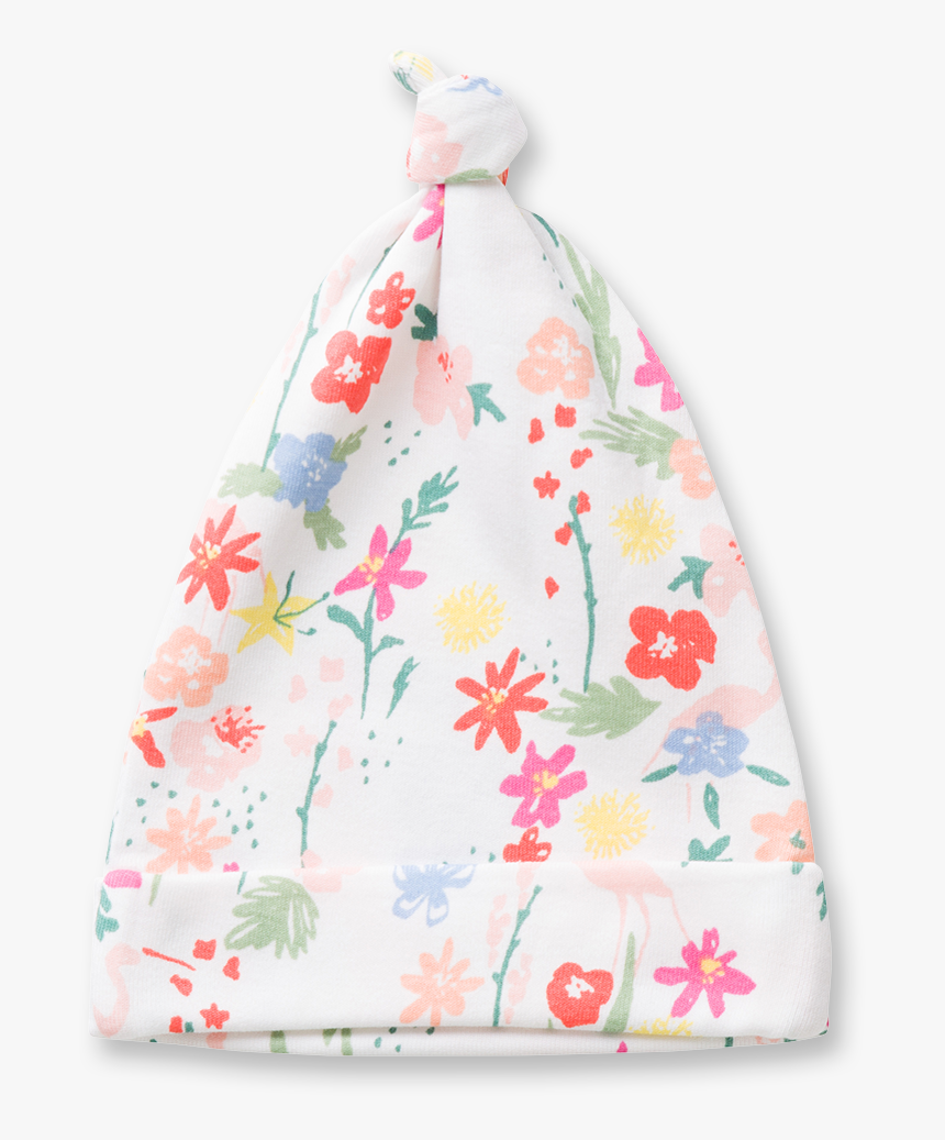 Floral Knotted Hat - Beanie, HD Png Download - kindpng