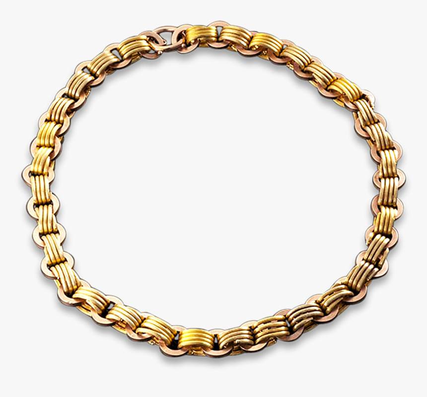 Victorian Gold Link Necklace - Transparent Gold Chain Circle, HD Png Download, Free Download