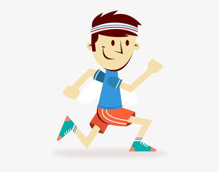 Marathon Training Running Cartoon Sport - Cartoon Man Running Png, Transparent Png, Free Download