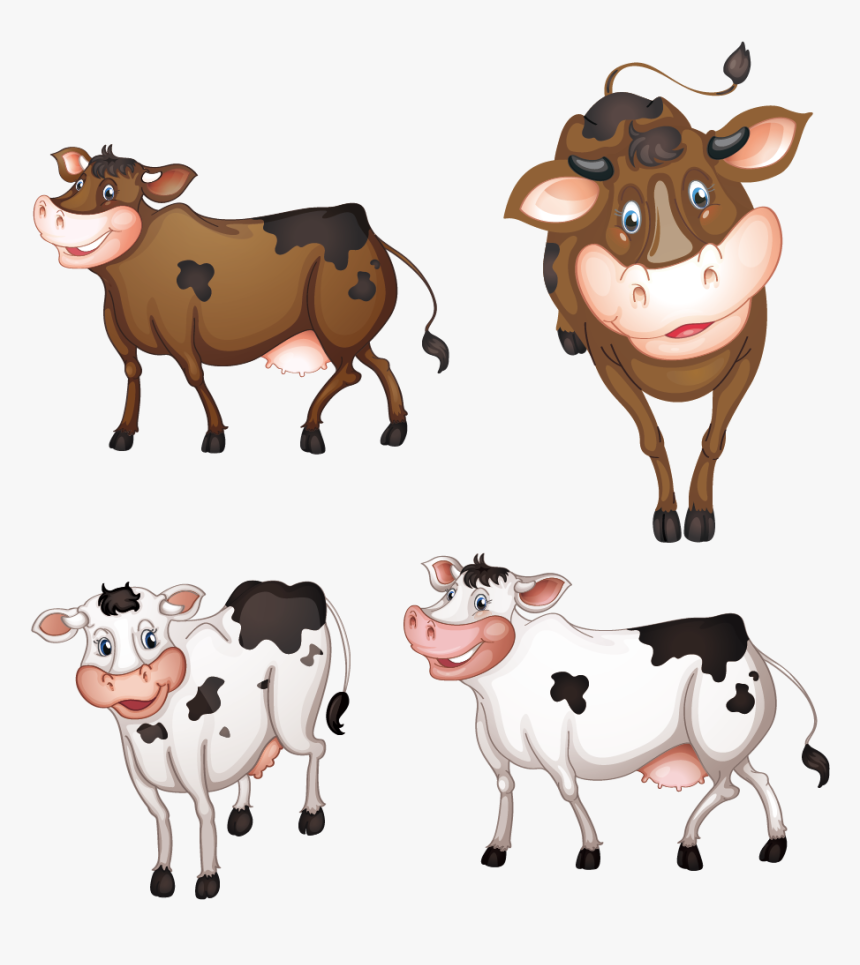 Transparent Calves Clipart - Cow Vector Free Download, HD Png Download, Free Download