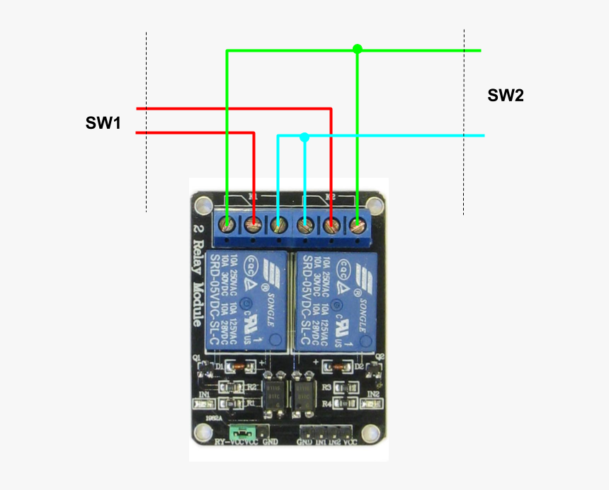 Relay Blocks In A Serial Lighting Circuit - Electronics, HD Png Download, Free Download