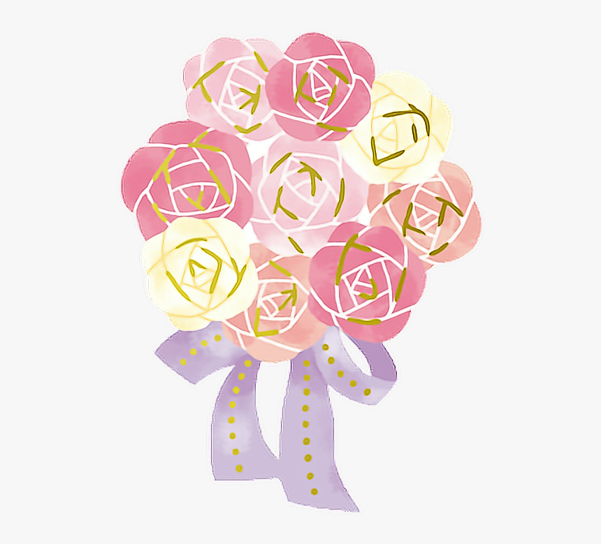 #rose #ribbon #wedding #flower #cute #colorful #blingbling - Rose, HD Png Download, Free Download