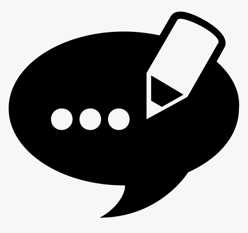 Blog Comment Speech Bubble Symbol - Transparent Black Blog Icon, HD Png Download, Free Download