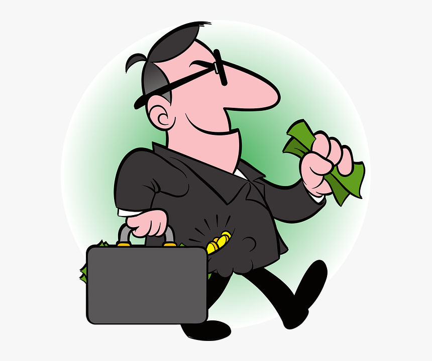 Men, Business, Money, Banker, Business Men - Cartoon Of Guy With Money, HD Png Download, Free Download