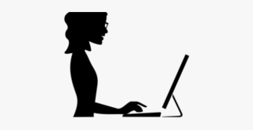 Girl Clipart Computer - Woman Work Icon Png, Transparent Png, Free Download