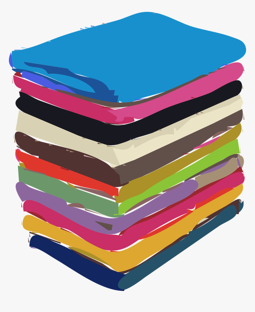 Bathroom, Cloth, Clothing, Folded, Rainbow, Towels - Towels Clipart, HD Png Download, Free Download