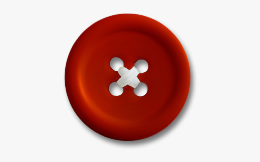 Cloths Button Png Free Download - Red Sewing Button Png, Transparent Png, Free Download