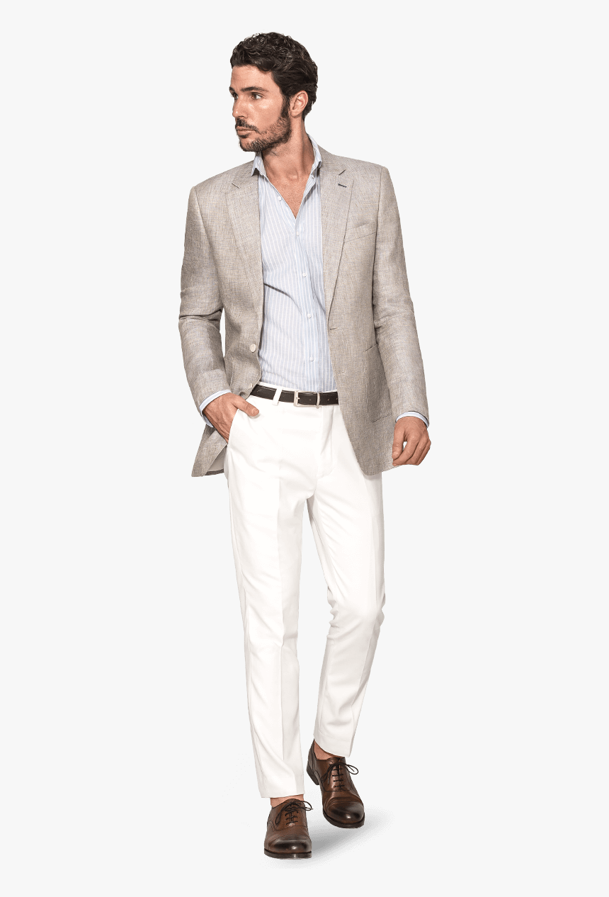 Linen Blazer - Beige Linen Blazer Men, HD Png Download, Free Download