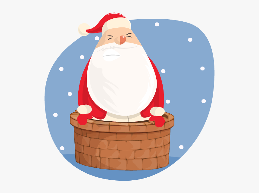 Transparent Cute Santa Png - Illustration, Png Download, Free Download