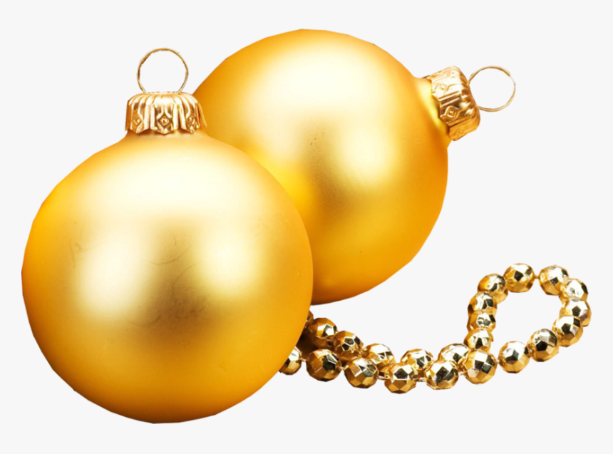 Gold Christmas Ornaments Vector, HD Png Download, Free Download