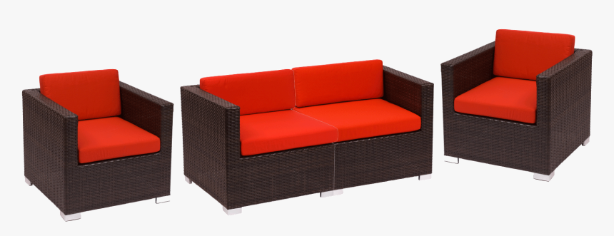 4 Piece Synthetic Wicker Sofa Set With Cushions - Studio Couch, HD Png Download, Free Download