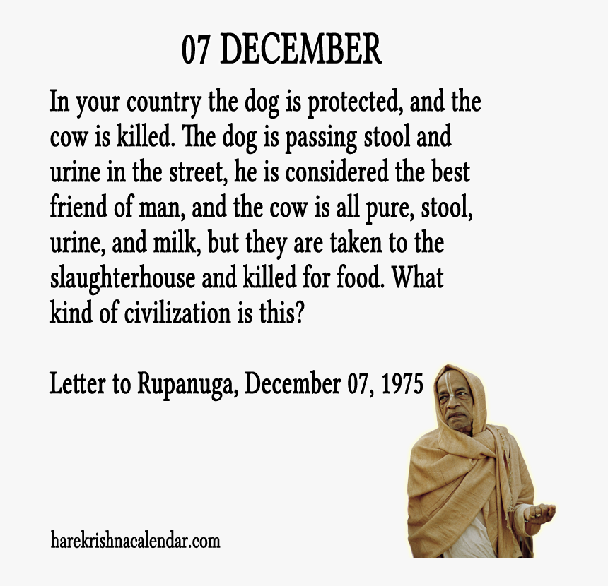 Srila Prabhupada Quotes For Month December - Caliber Collision Centers, HD Png Download, Free Download