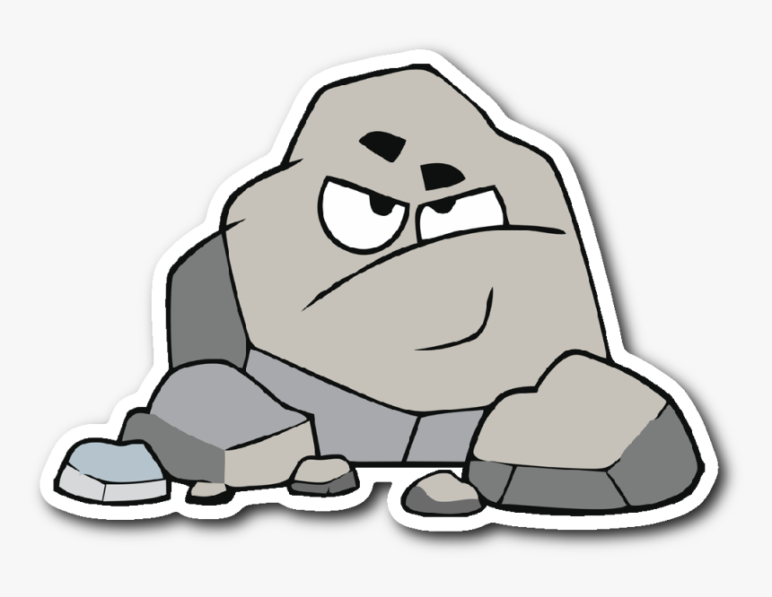 Chronic Kidney Stones Monster Sticker - Cartoon Rock Clipart, HD Png Download, Free Download