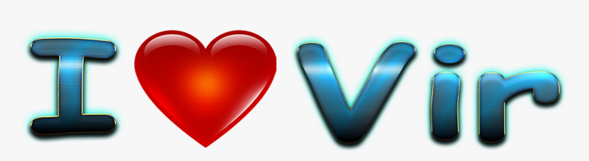 Vir 3d Letter Png Name - Heart, Transparent Png, Free Download