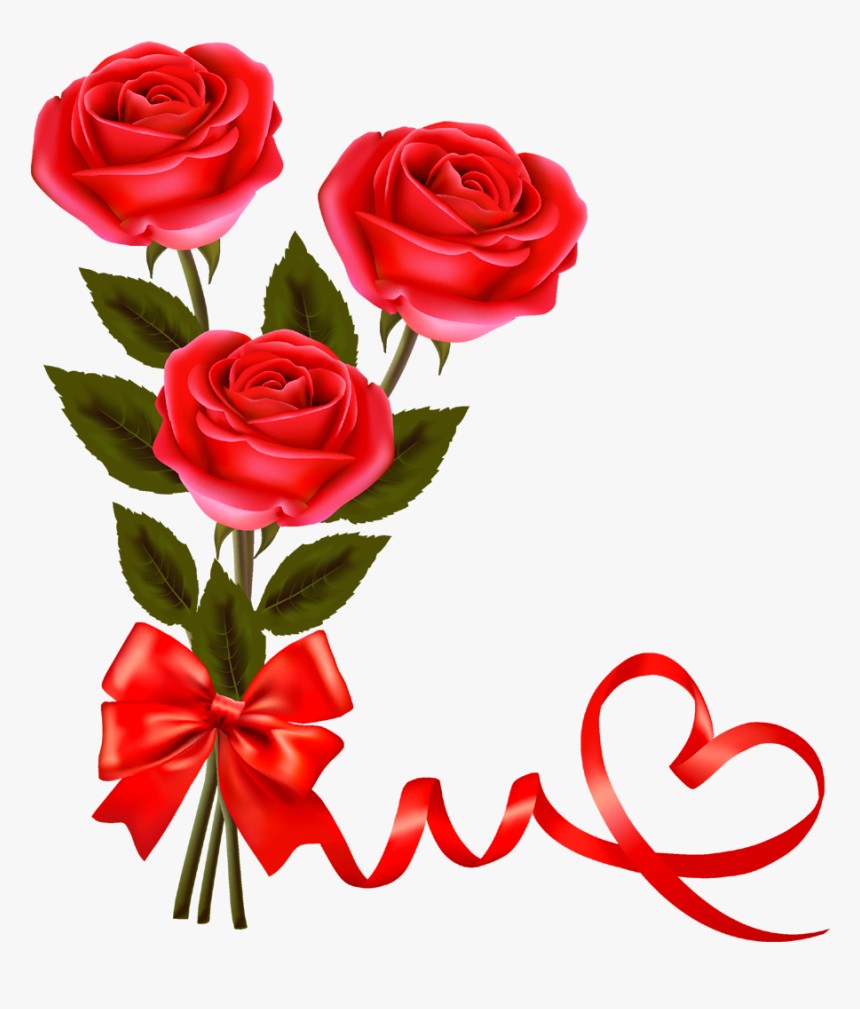 Love Gift Red Rose Png - Valentine Day Red Rose, Transparent Png, Free Download