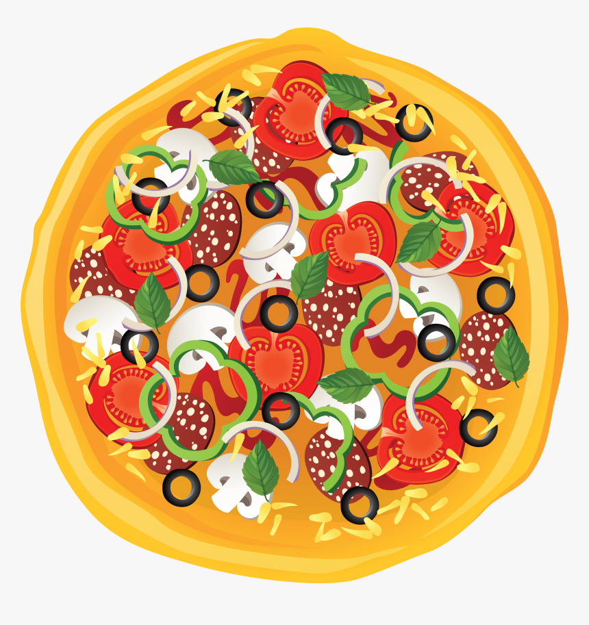 Pizza Clipart Vegetable Pizza, HD Png Download, Free Download