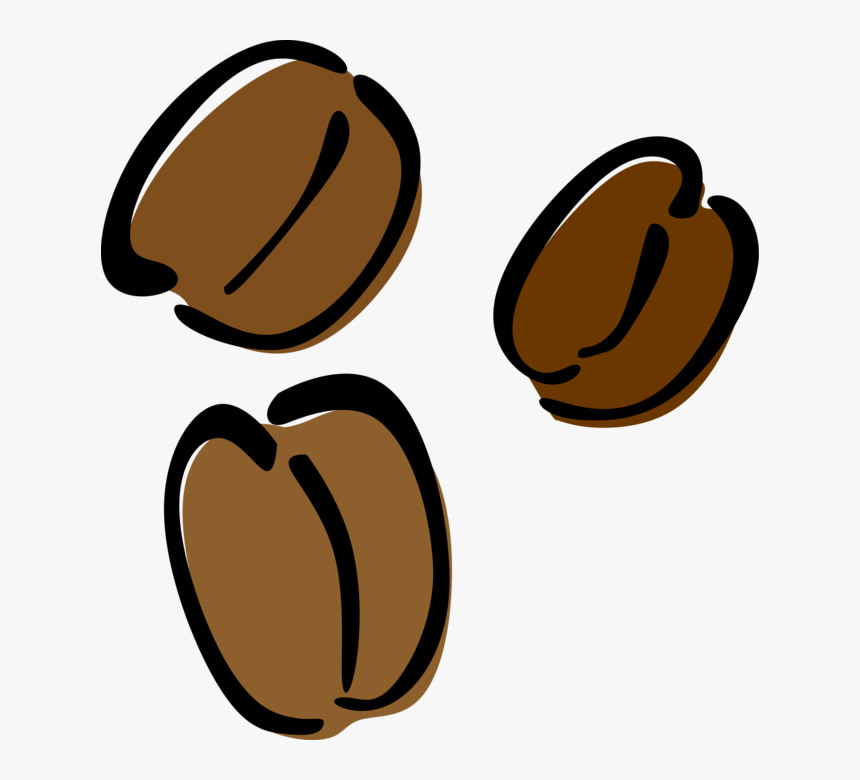 Vector Illustration Of Coffee Bean Seeds Of The Coffee - Coffee Beans Clipart Png, Transparent Png, Free Download