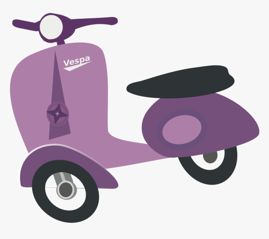 Purple Vespa Scooter - Vespa Scooter Clip Art, HD Png Download, Free Download