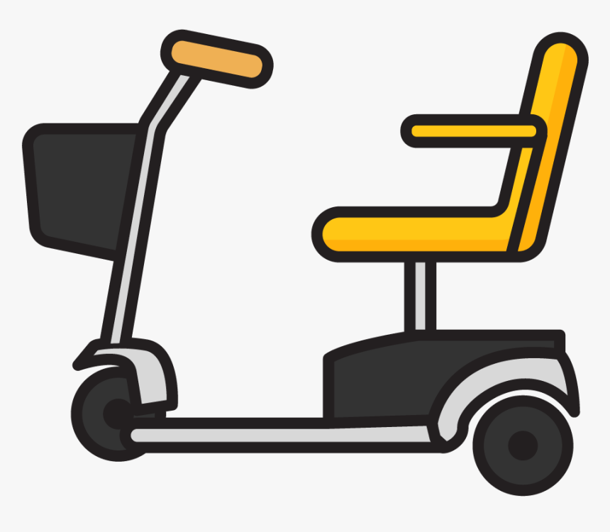 Mobility Scooter Clipart - Clip Art Mobility Scooter, HD Png Download, Free Download