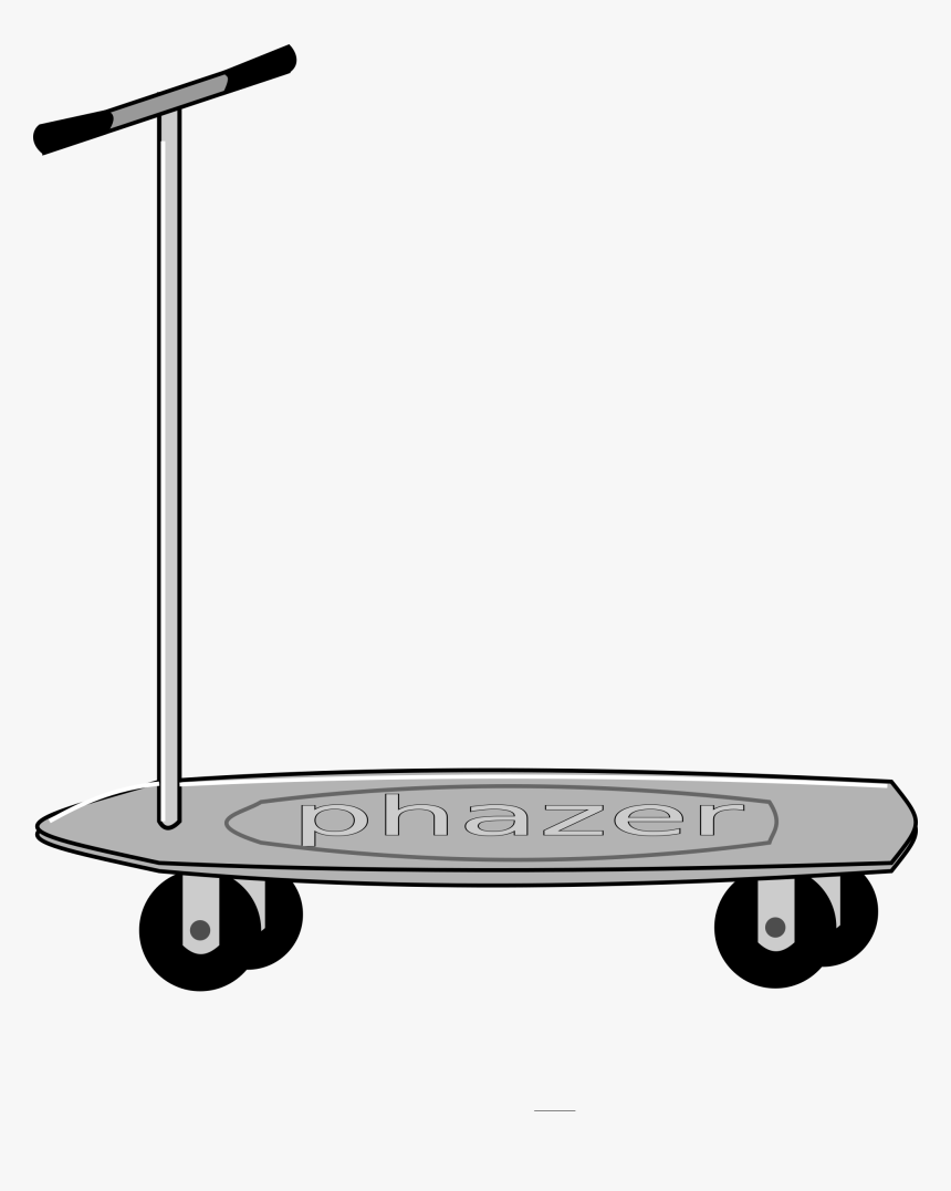 Toy Scooter Clip Arts - Clipart Black And White Scooter, HD Png Download, Free Download
