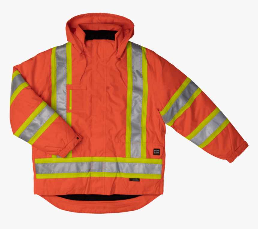 Work King Safety By Tough Duck Mens 5 In 1 Safety Jacket - Zipper, HD Png Download, Free Download