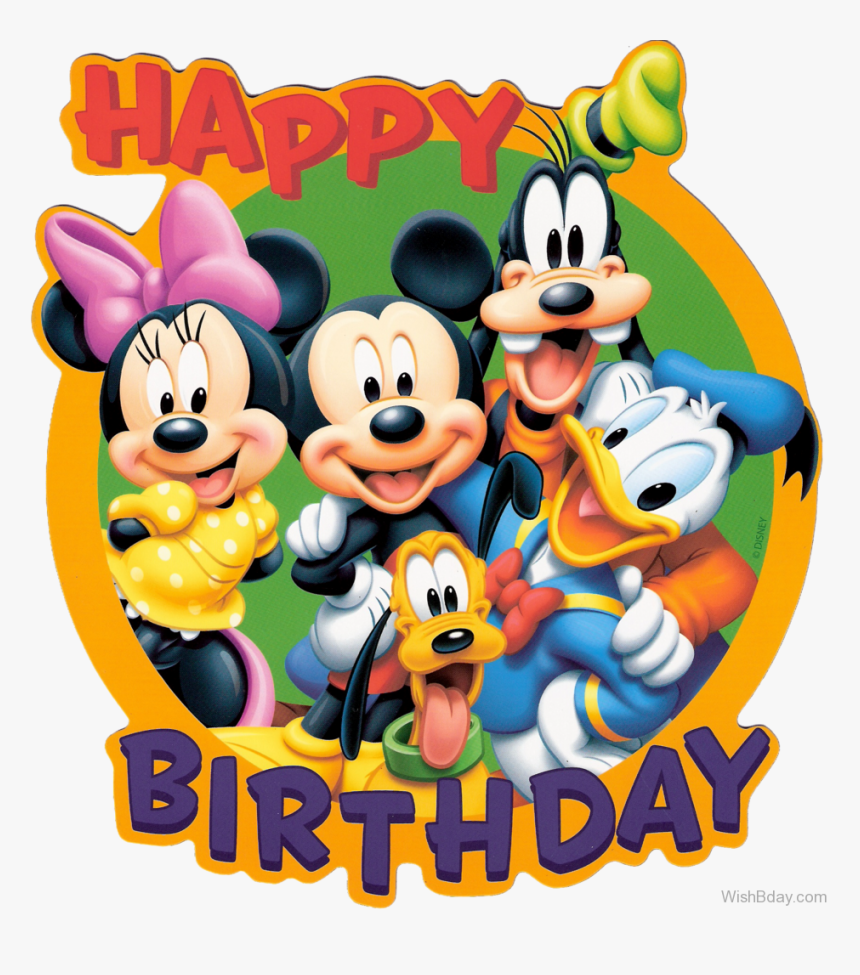 Happy Birthday With Disney Cartoon - Happy Birthday Image With Cartoon, HD Png Download, Free Download