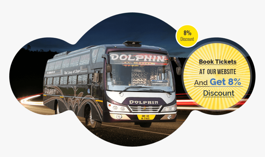 Online Bus Ticket Booking Dolphin Bus Service - Korba To Puri Dolphin Bus, HD Png Download, Free Download