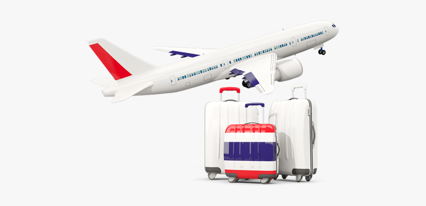 Luggage With Airplane - Airplane Italy Illustration, HD Png Download, Free Download