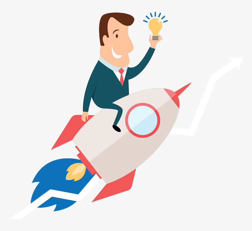 Man On A Rocket Clipart, HD Png Download, Free Download