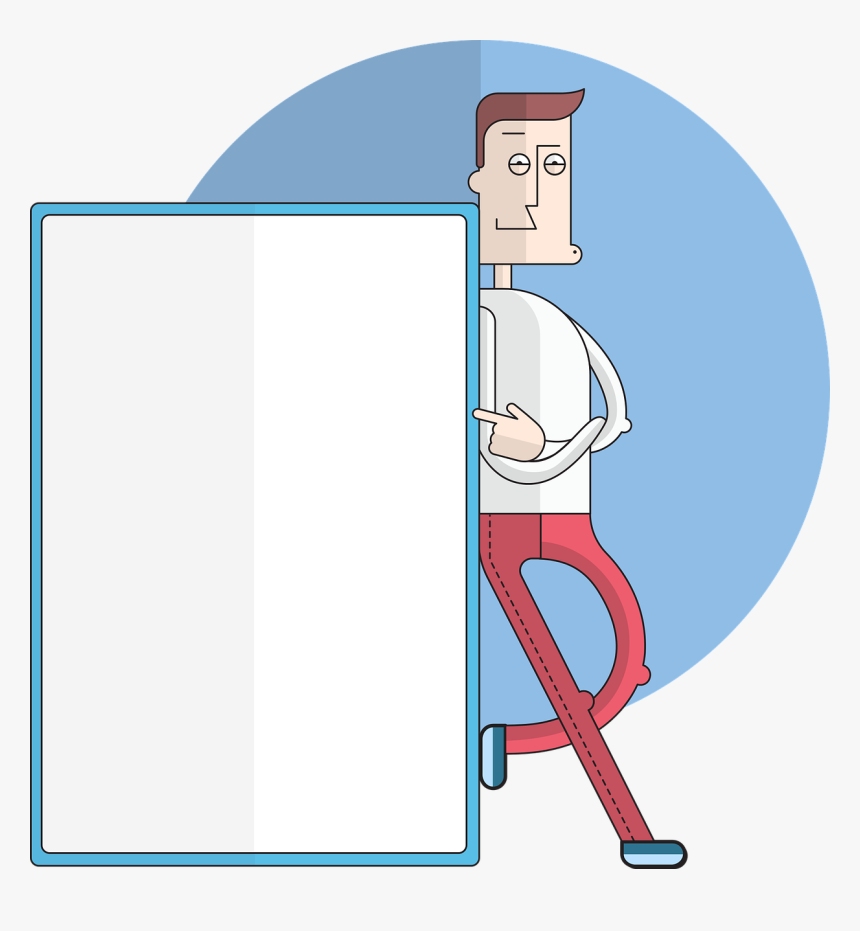 Businessman Point Present Free Photo - Cartoon, HD Png Download, Free Download