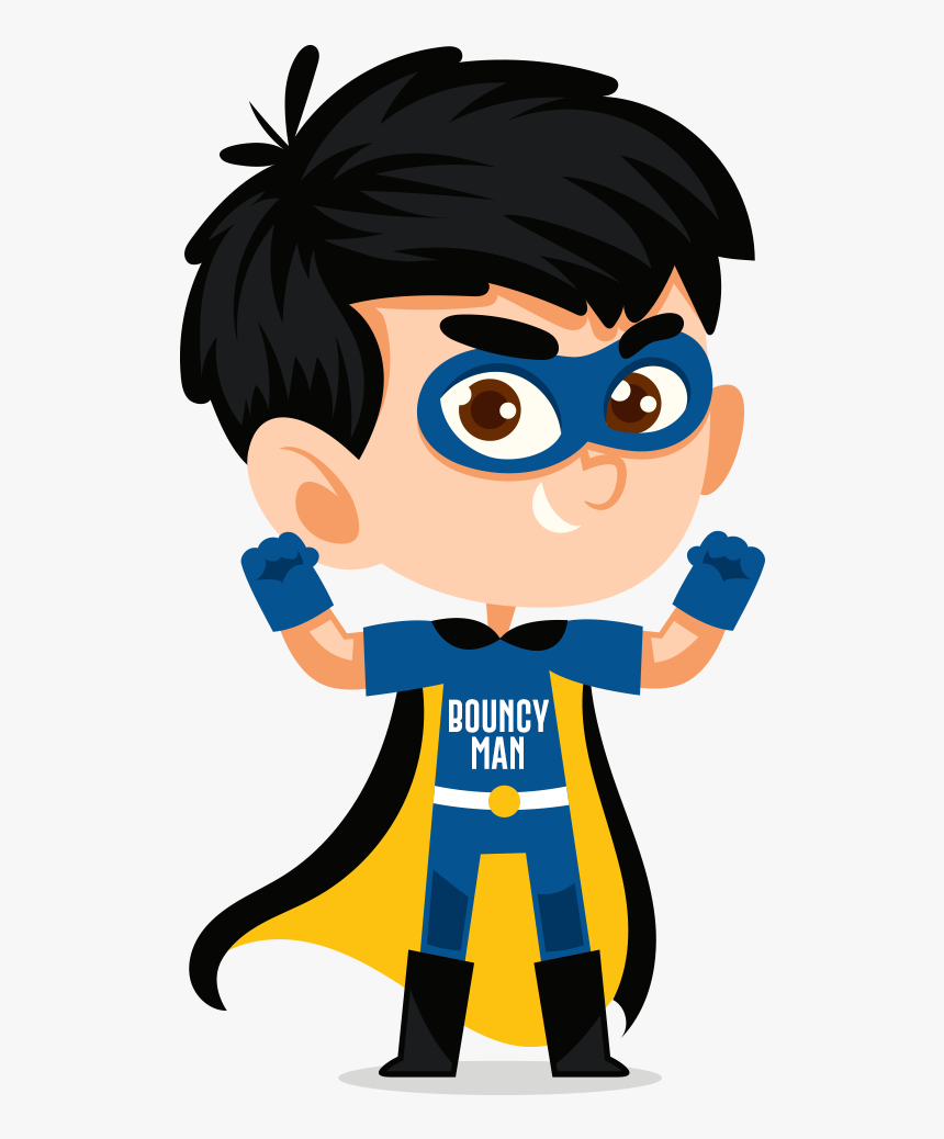 Bouncy Man - Kids Superhero Clipart Transparent, HD Png Download, Free Download