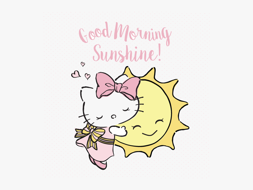 Good Morning Cute Clipart Abeoncliparts Cliparts Vectors - Hello Kitty Good Day, HD Png Download, Free Download