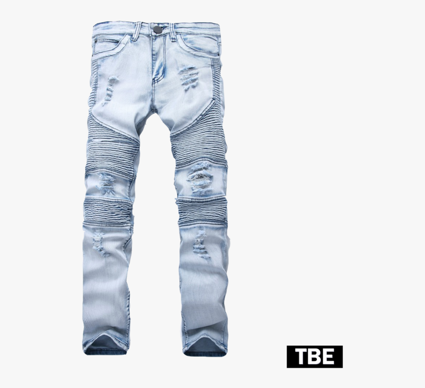 Transparent Ripples Png - Blue Ripped Biker Jeans, Png Download, Free Download